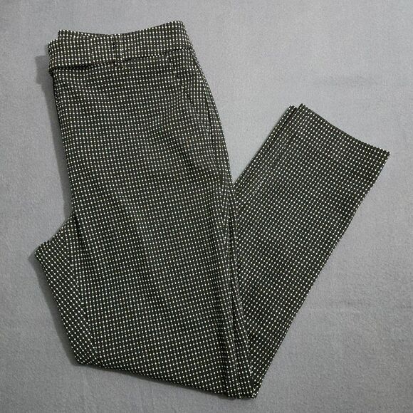 White House Black Market Pants - White House Black Market Women 8 The Slim Ankle Black Polka Dot Pants